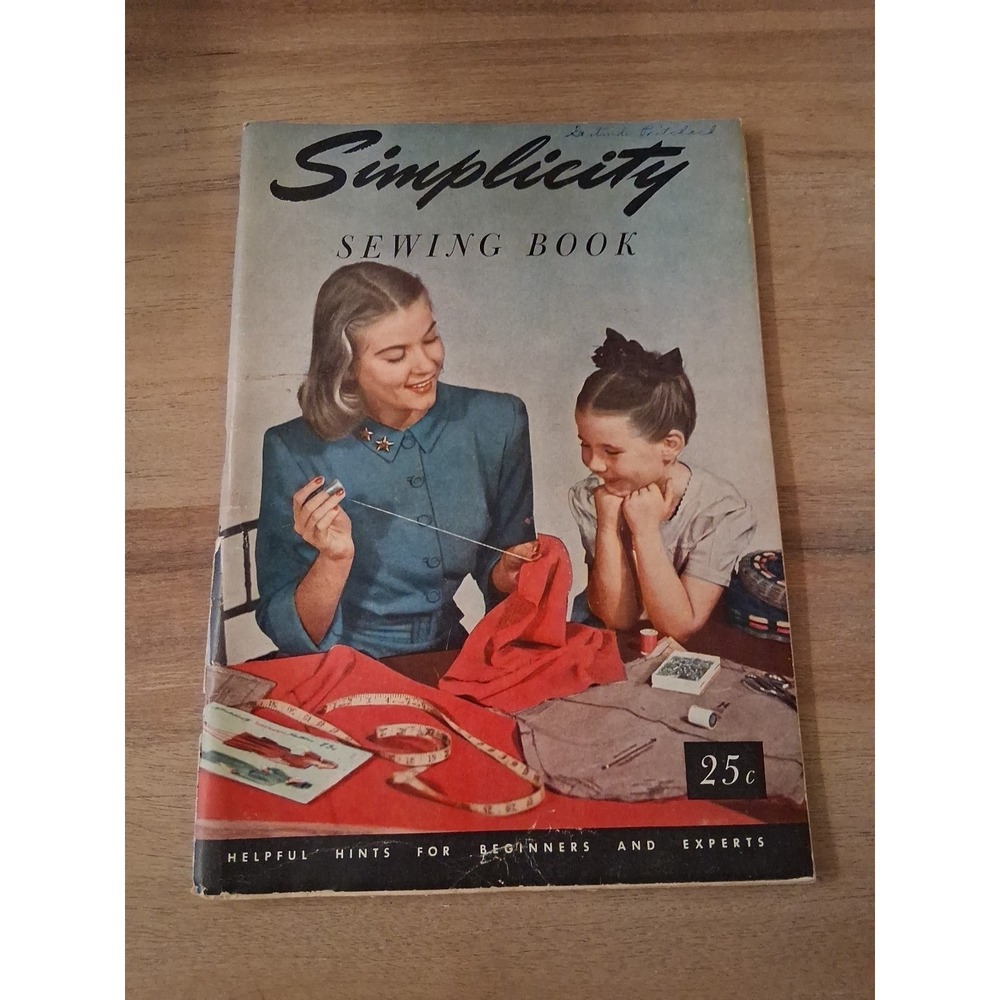 Simplicity Sewing Book VINTAGE 1949 soft back
